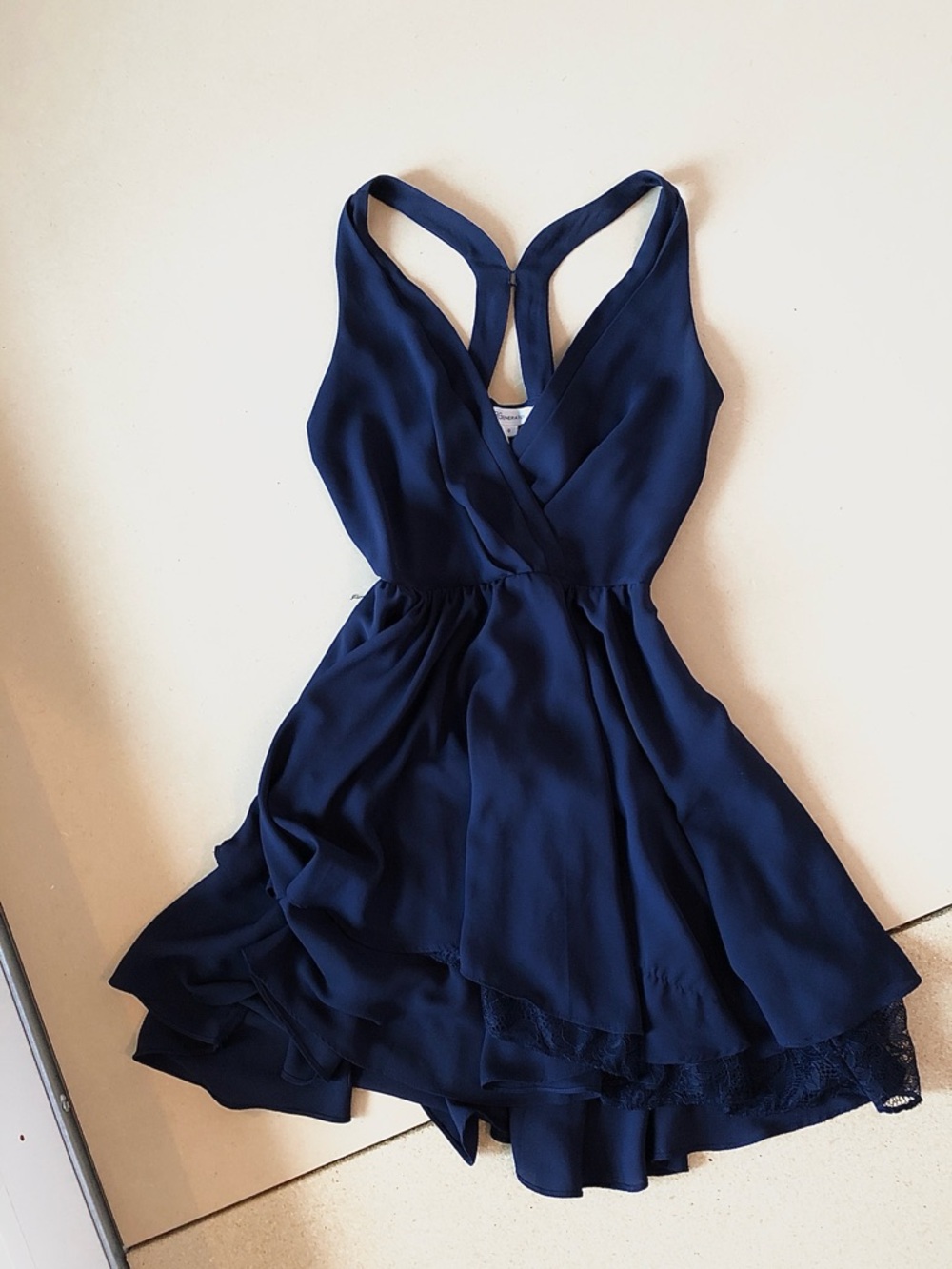 BCBGeneration Navy Blue Ruffled Mini Dress